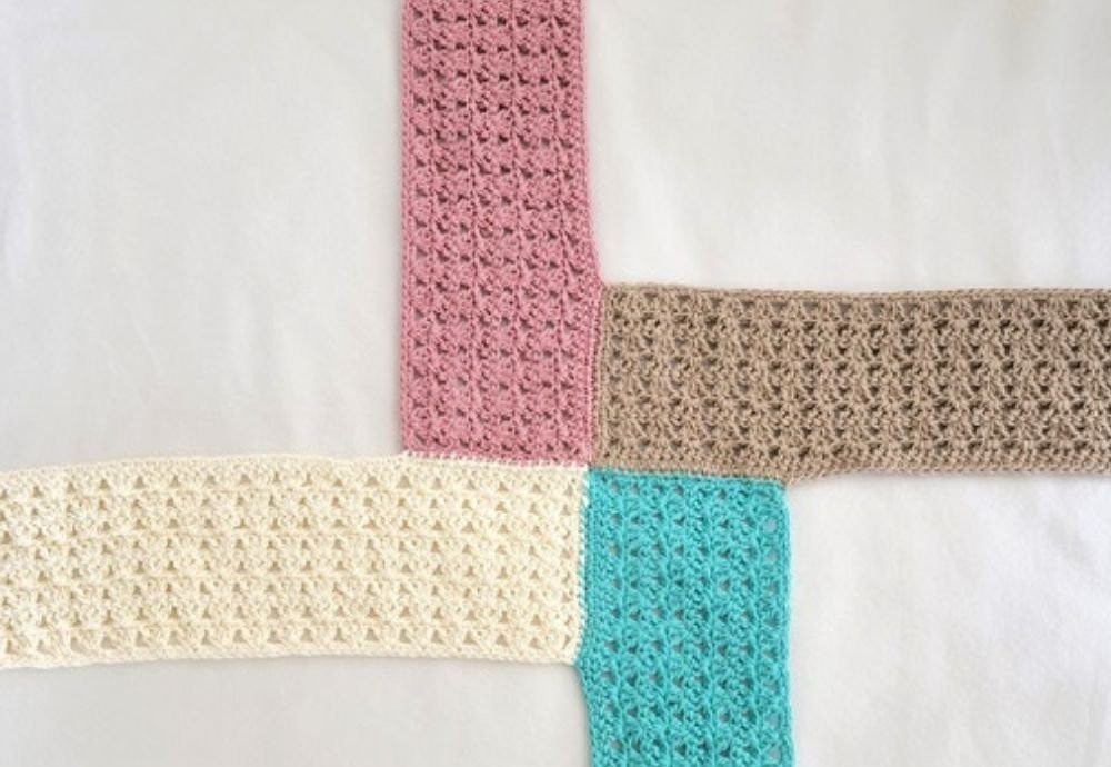 Easy Crochet Bag from 4 Rectangles: Spring Fling Bag