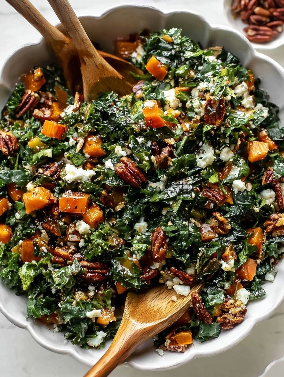Ensalada de col rizada y batatas asadas