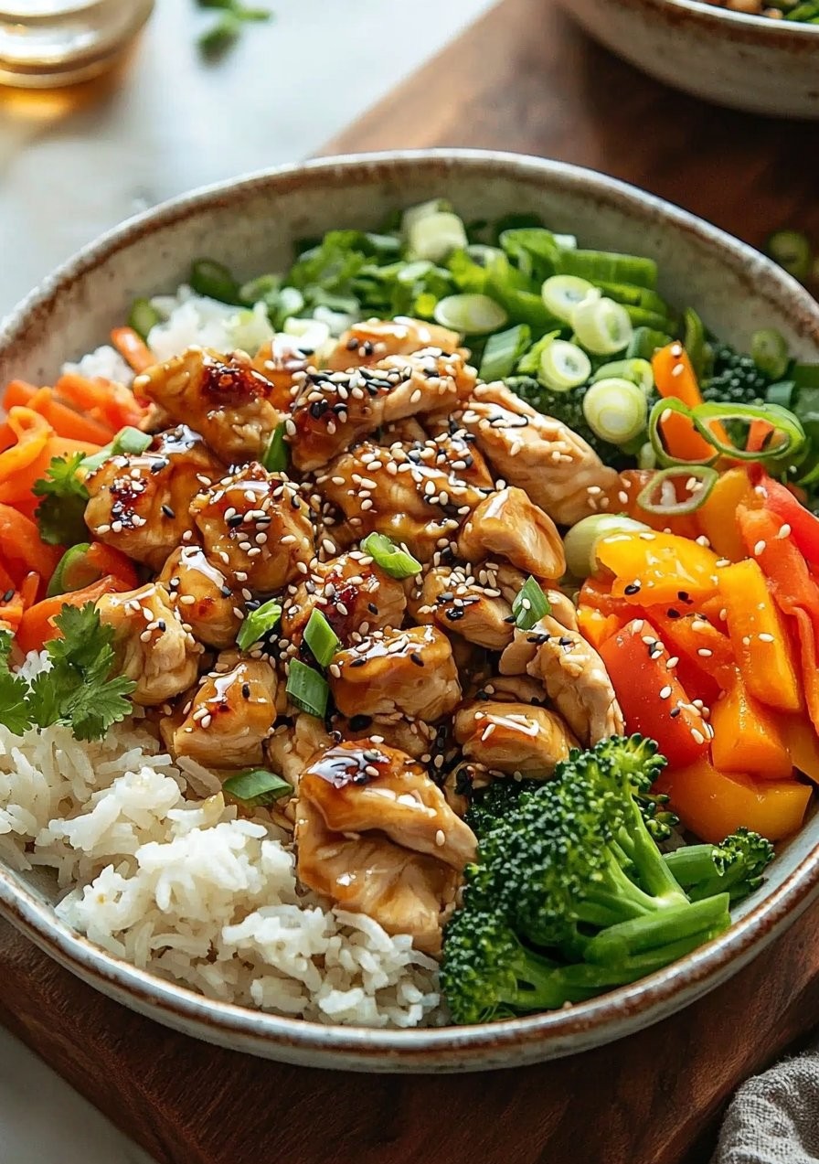 Honey Ginger Chicken Bowls