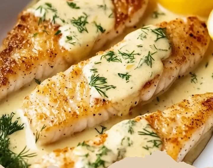 Gebackener Fisch mit Zitronen-CremesauceZutaten- 4 Fischfilets (z.B. Kabeljau oder Lachs)
- 2 EL Olivenöl
- Salz und Pfeffer nach Geschmack
- 1 Zitrone (Saft und Schale)
- 200 ml Sahne...