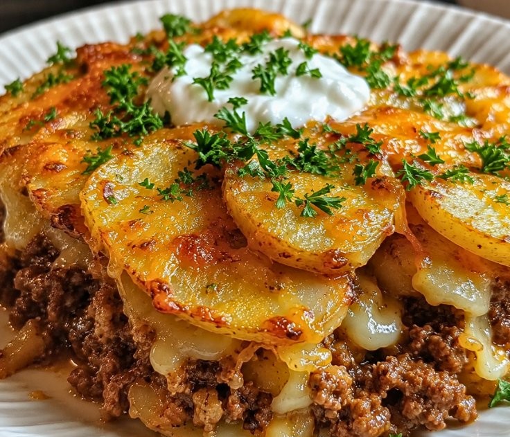 Healthy Loaded Beef and Potato Bake for Family Dinner