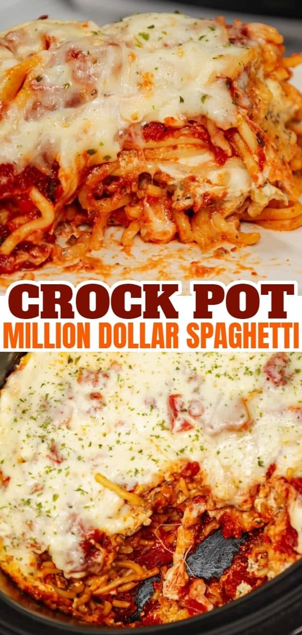 Delicious Slow Cooker Million Dollar Spaghetti Recipe | Cream cheese pasta crockpot, Crockpot recipes with marinara sauce, Crock pot million dollar spaghetti