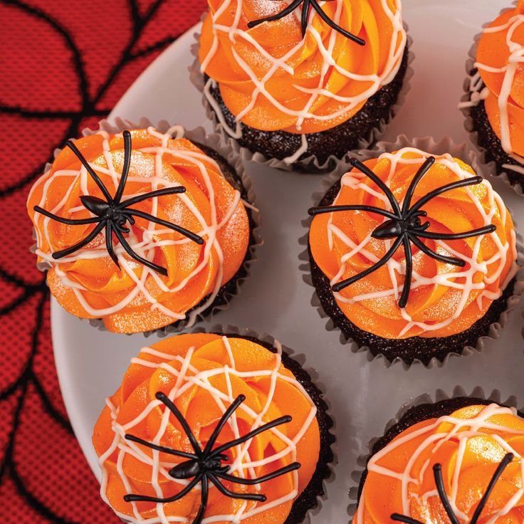 Spooky Spider Web Cupcakes