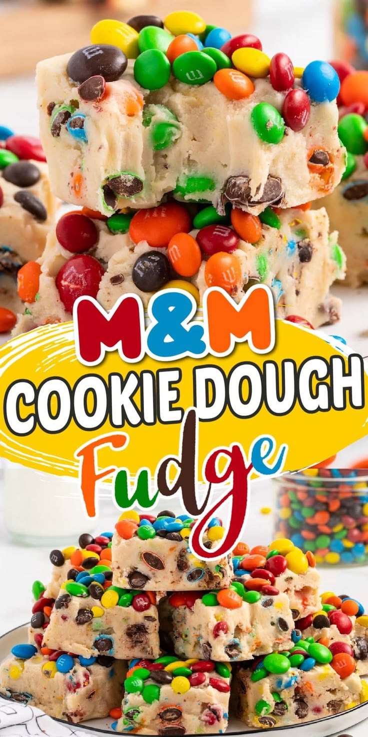 M&M Cookie Dough Fudge