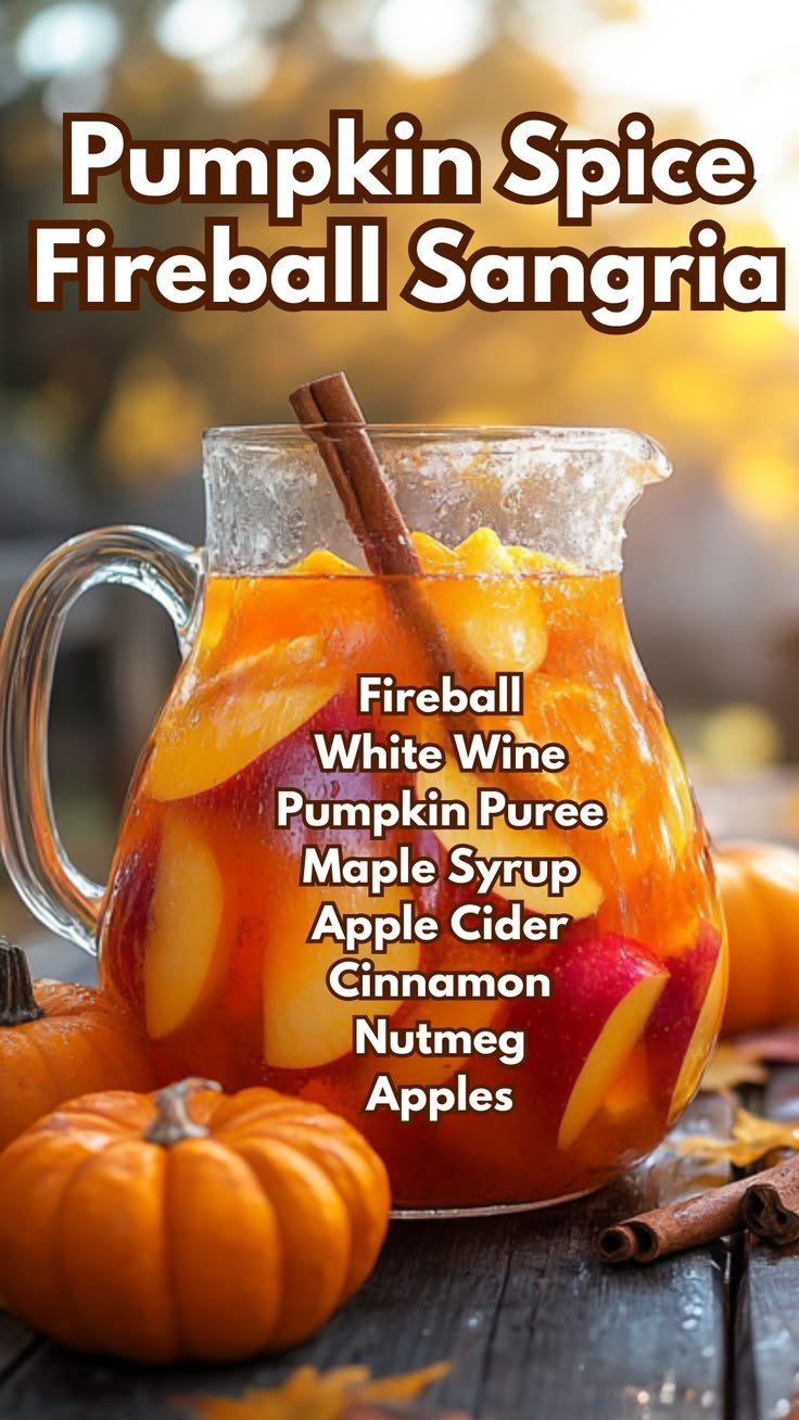 Pumpkin Spice Fireball Sangria