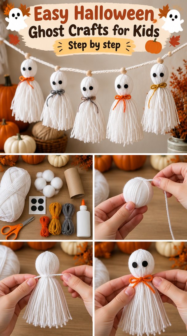 Easy Halloween Ghost Crafts for Kids