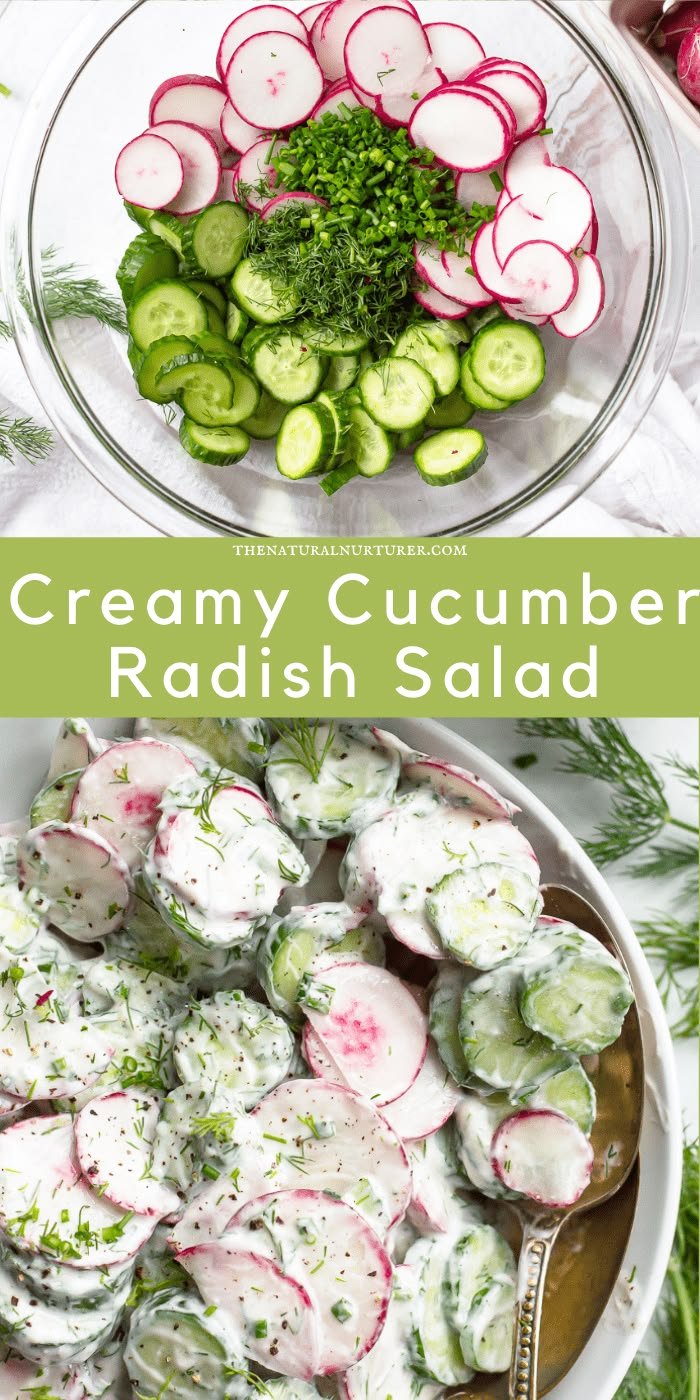 Recipe: Cucumber and Radish Salad - JJ Virgin | Creamy radish salad recipe, Creamy cucumber radish dish, Cucumber radish salad