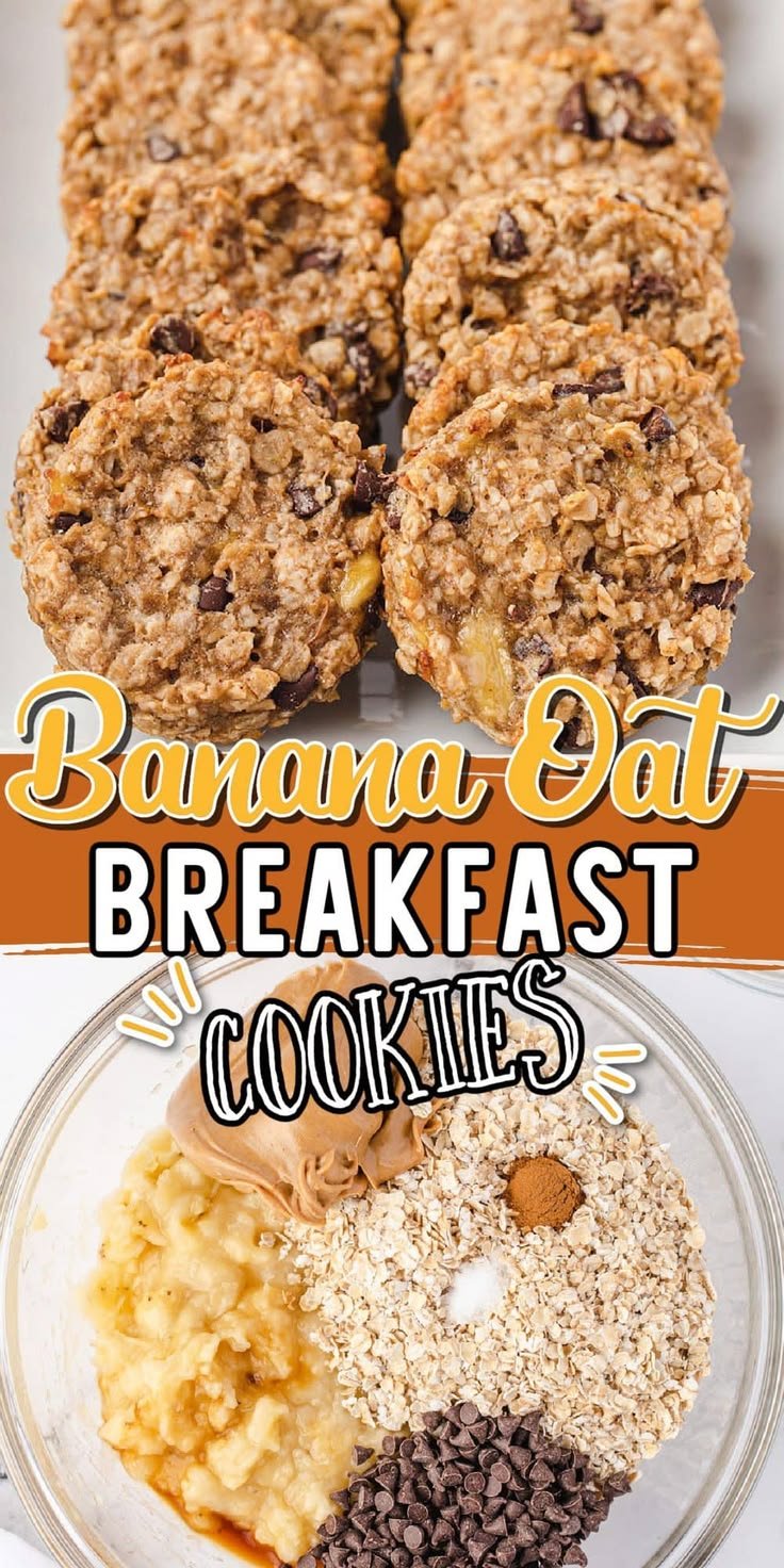 Healthy Breakfast Cookies Recipe | Healthy recipes with bananas and oats, Quick cook oats recipes breakfast, Breakfast cookies banana oatmeal