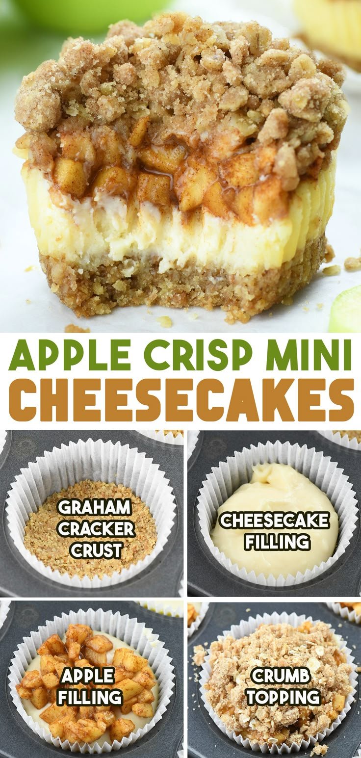 Apple Crisp Mini Cheesecakes