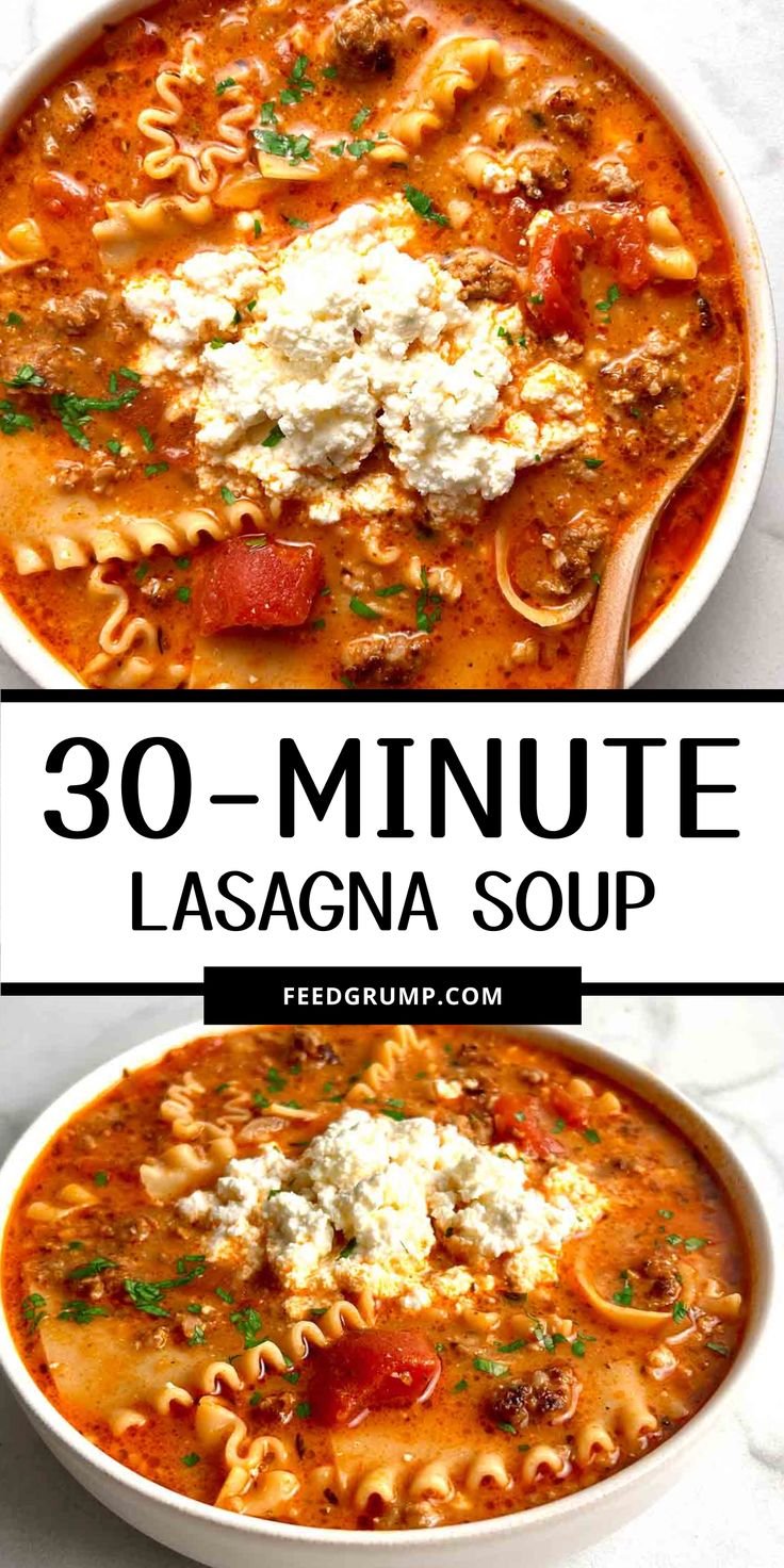Easy 30-Minute Lasagna Soup