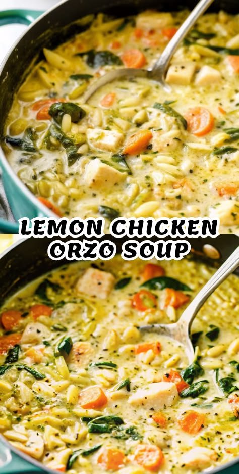 Healthy Lemon Chicken Orzo Soup Recipe: Creamy, Bright, Healing in a Bowl