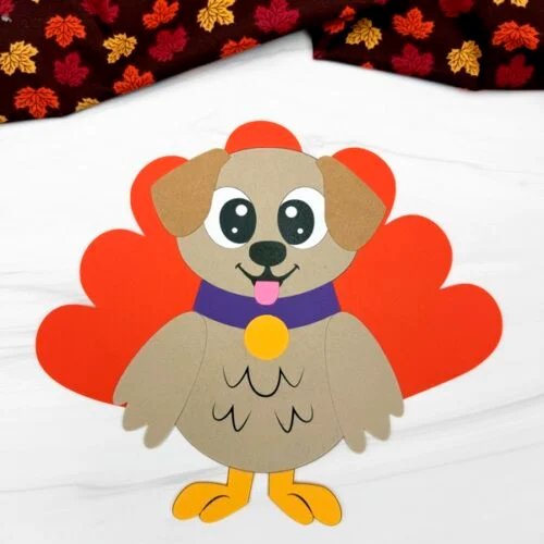 Dog Turkey Disguise Project Craft for Kids [Free PDF Template]