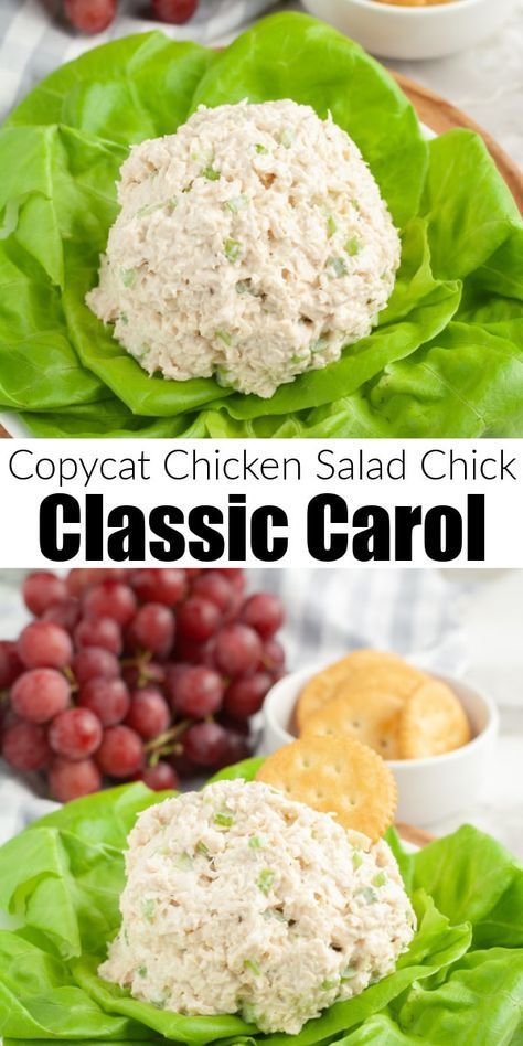 You can make your own copycat Chicken Salad Chick Classic Carol with this simple recipe. This simple chicken salad recip… | Simple chicken salad recipe, Easy chicken salad recipe, Chicken salad chick recipe