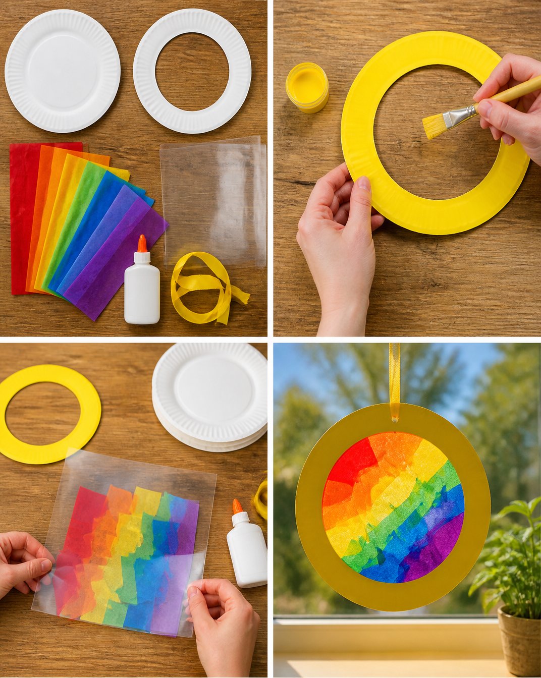 Rainbow Paper-Plate Sun Catcher