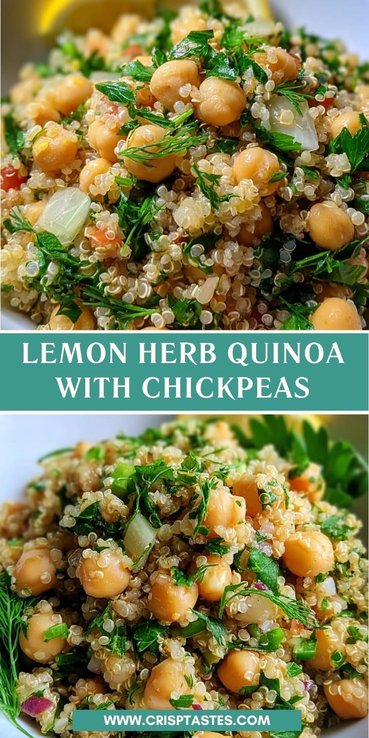 Lemon Herb Quinoa with Garbanzo Beans