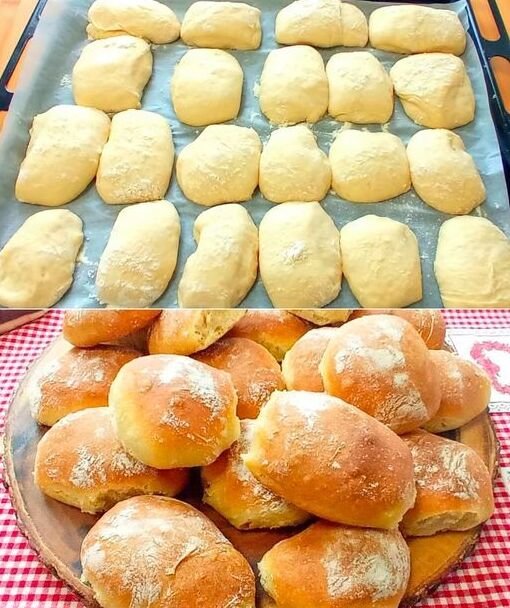 Bäckerbrötchen mit 3 Zutaten