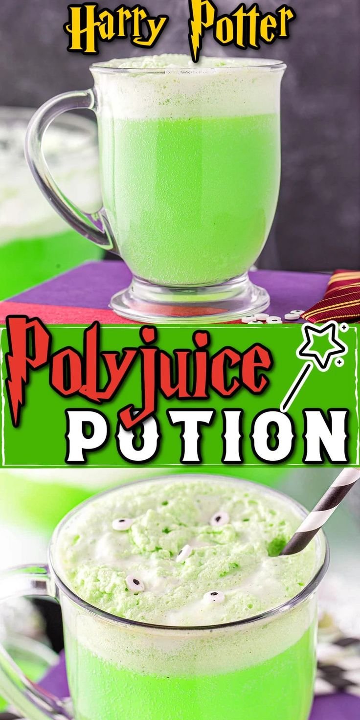 Harry Potter Polyjuice Potion Punch Recipe | Harry potter green potion, Polyjuice potion mocktail, Polly juice potion