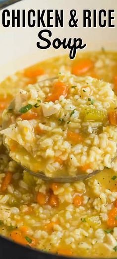 Easy Chicken Rice Soup Recipe for Chilly Days | Chicken noodle and rice soup, Easy soup recipes, Healthy soup recipe
