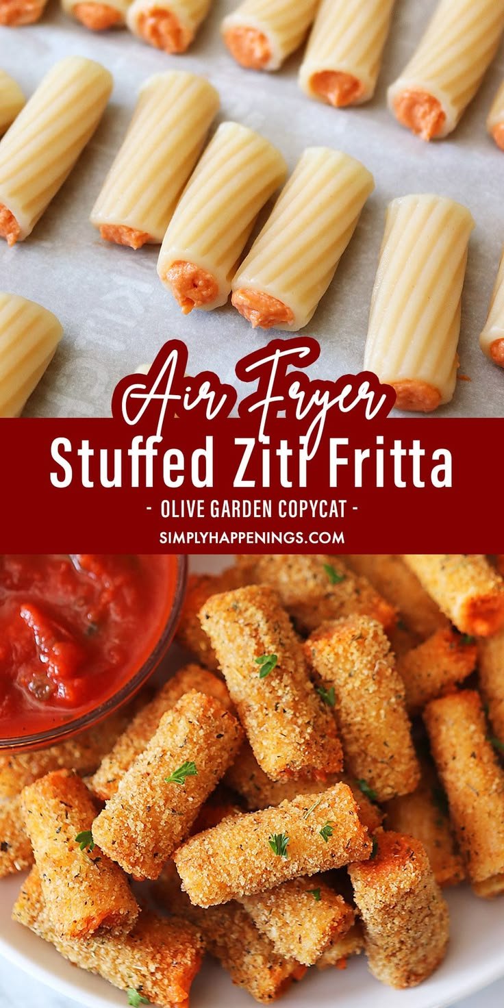 Air Fryer Stuffed Fried Ziti