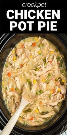 Chicken potpie crockpot | Homemade chicken pot pie crockpot, Easy chicken pot pie in crockpot, Chicken crockpot recipes