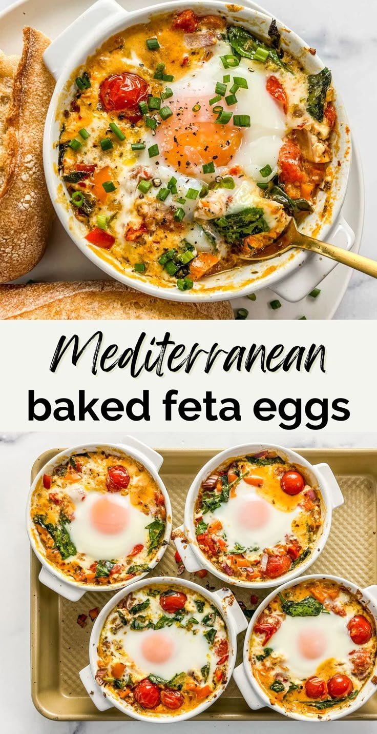 Mediterranean Baked Feta Eggs