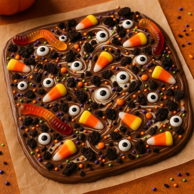Halloween Monster Bark Recipe: Easy No-bake Treat (printable PDF Recipe Card) - Etsy