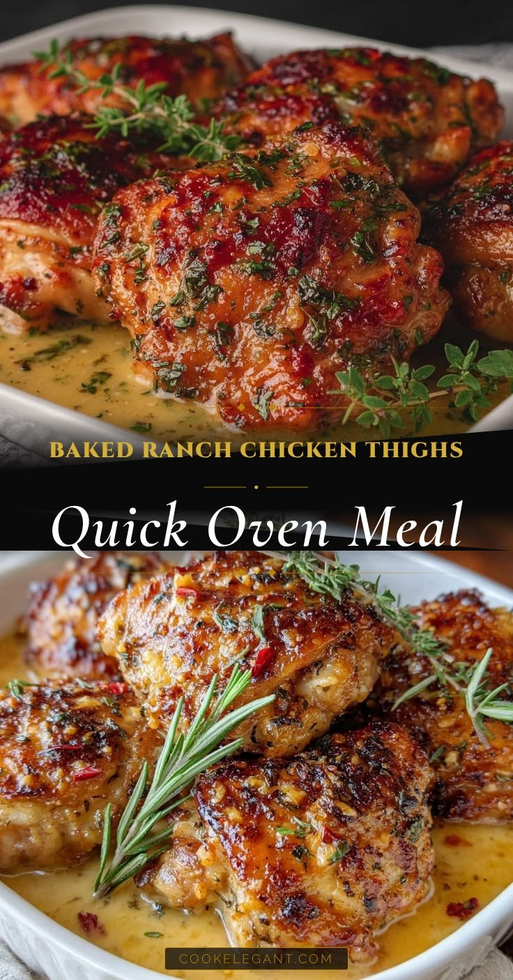 Baked Ranch Chicken Thighs – Quick Oven Meal