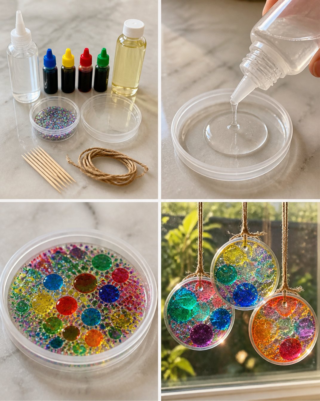 Colorful Glass Suncatchers for Windows: DIY Ornaments 18 Colorful Window Suncatchers: DIY Glass Ornaments