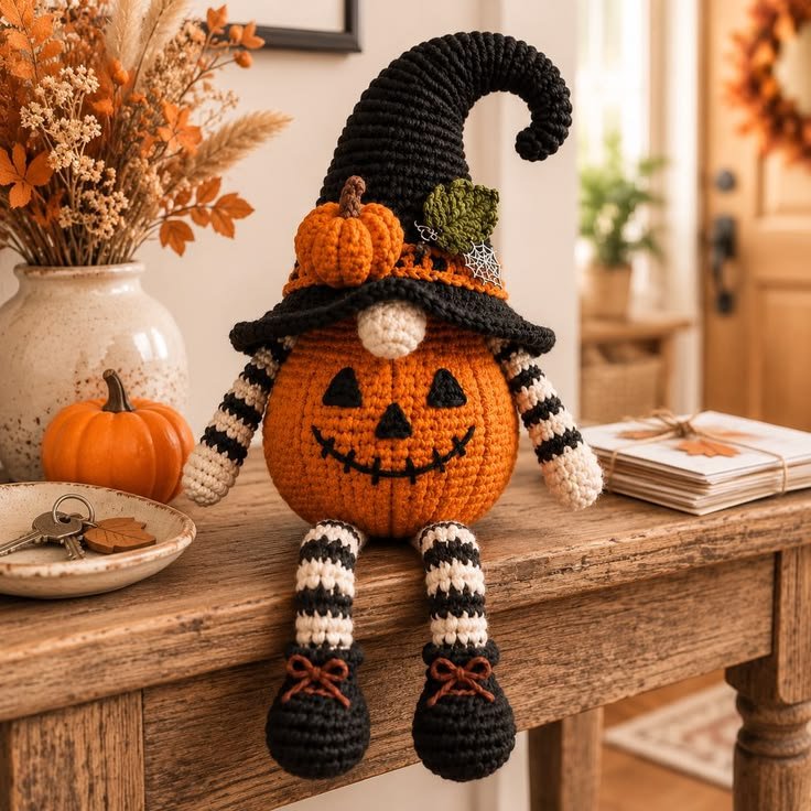 Pumpkin Gnome Crochet Pattern