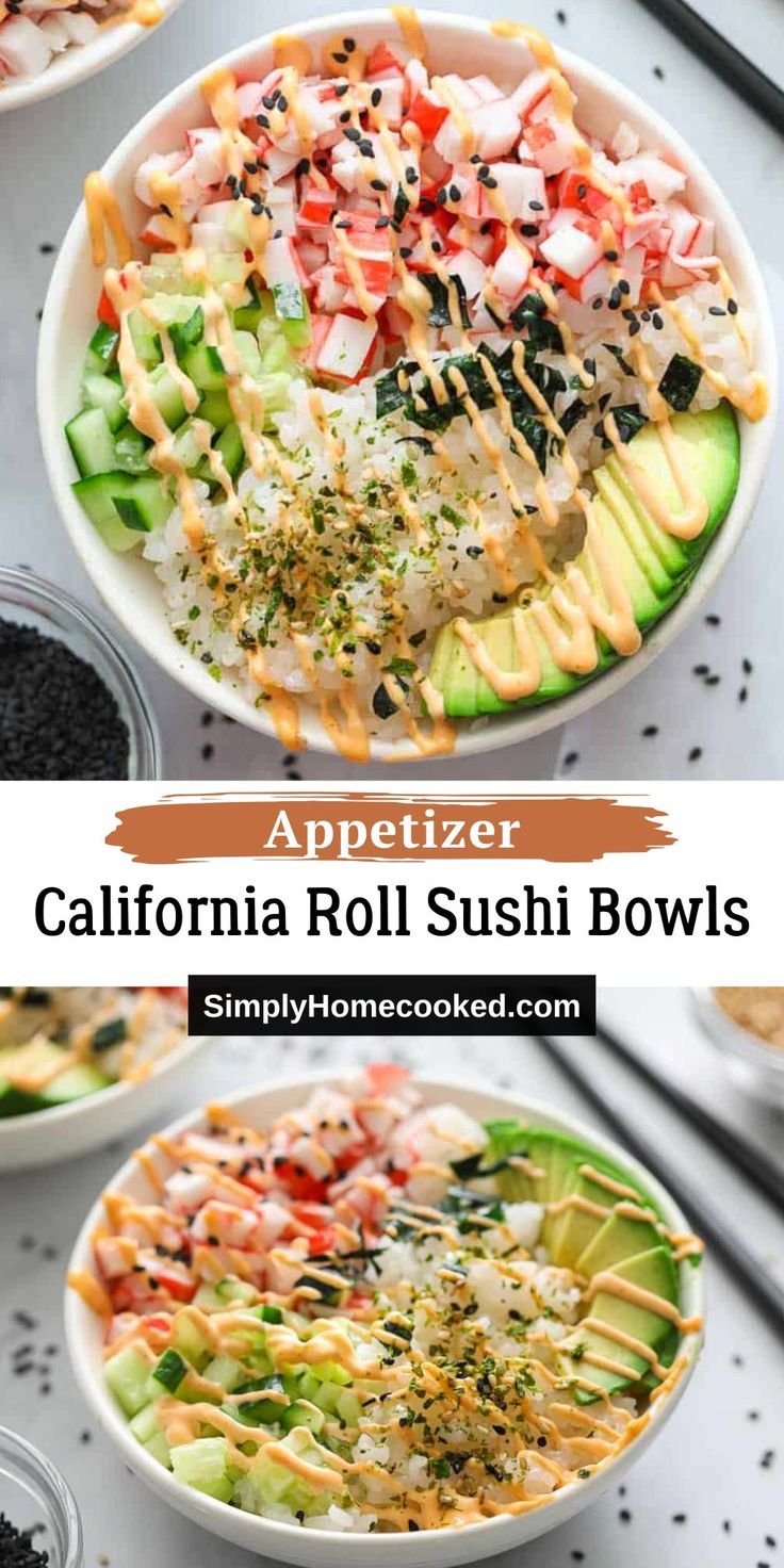 California Roll Sushi Bowls