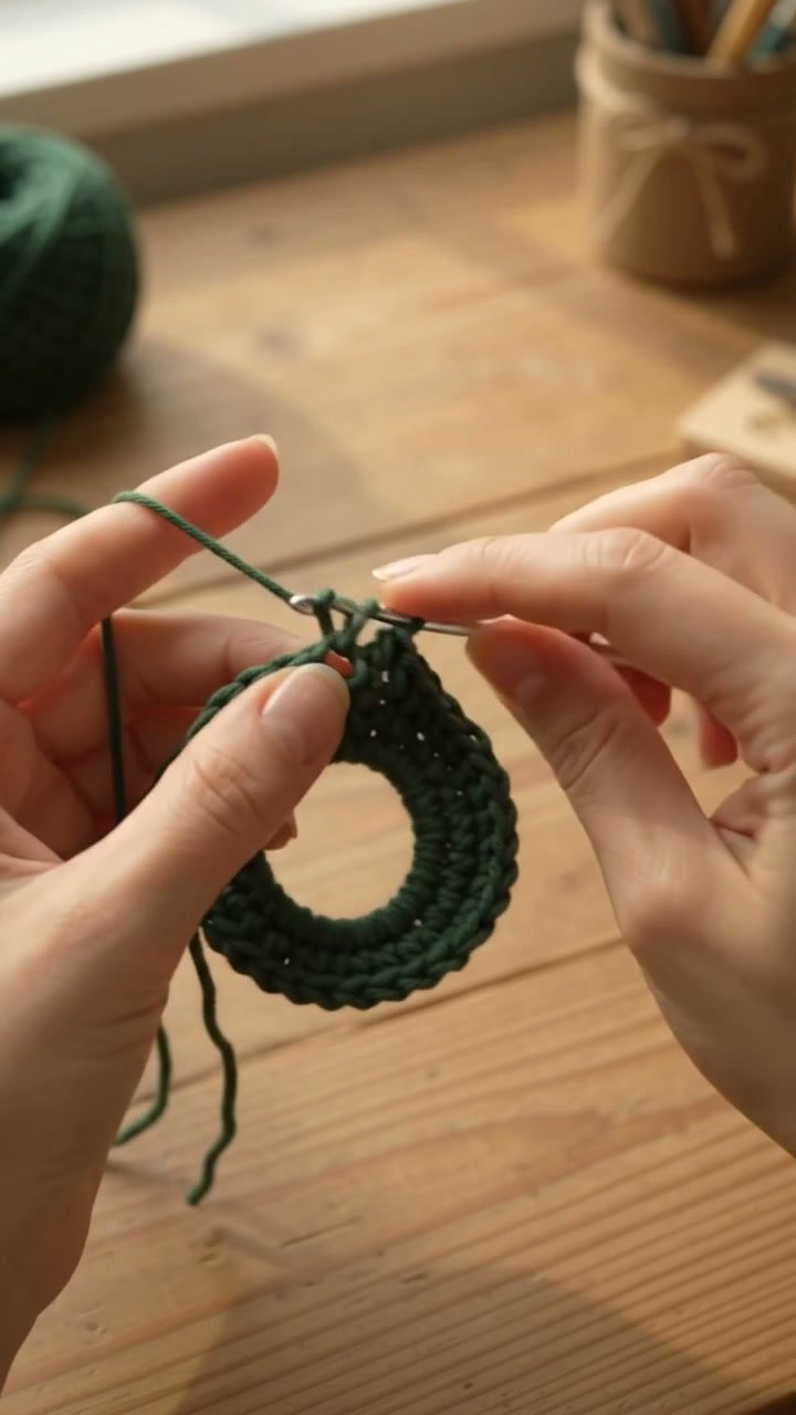 Crochet a Mini Christmas Tree Ornament 6 Mini Christmas Tree Ornament Crochet