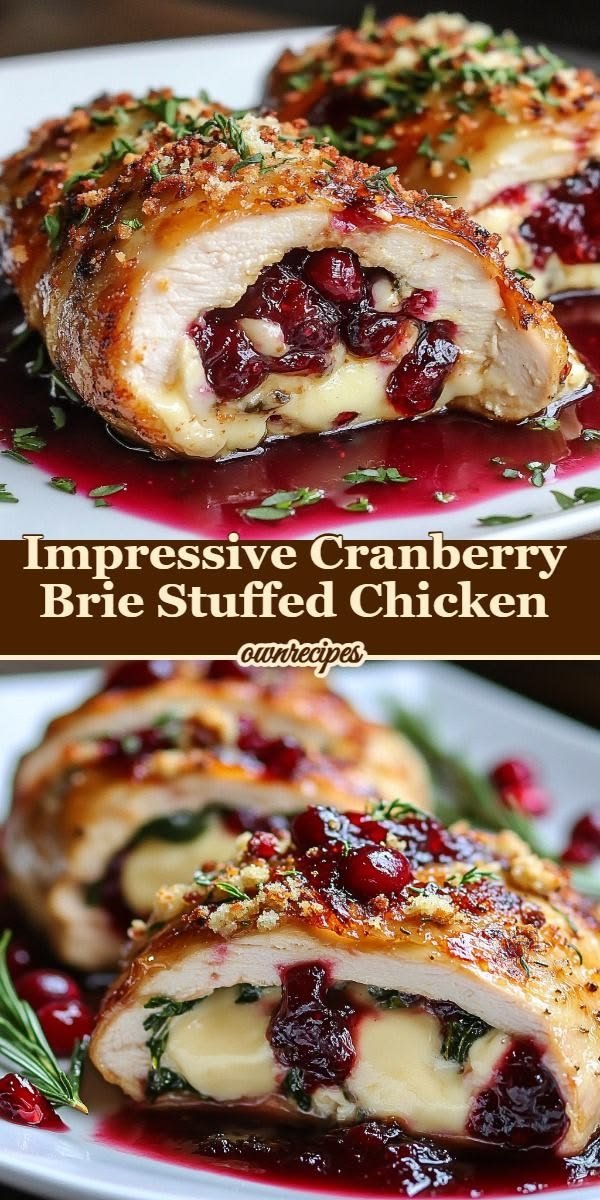 Cranberry Brie Stuffed Chicken