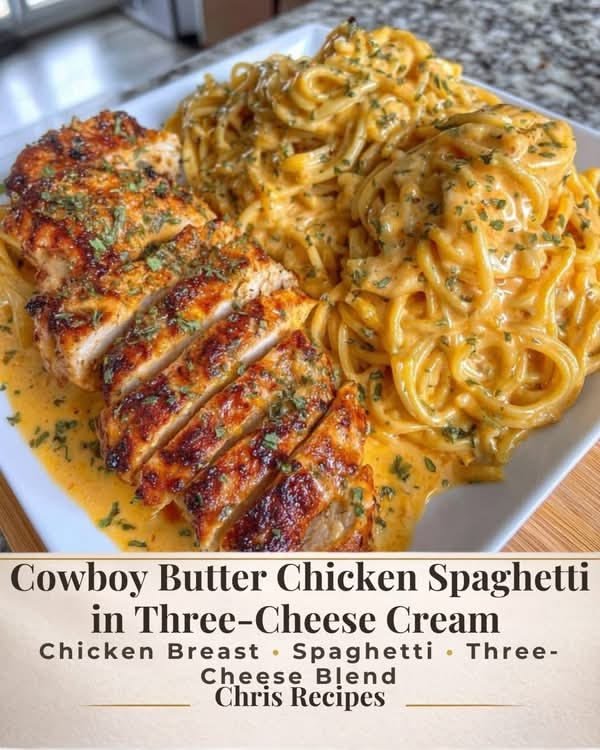 Crockpot Homemade Easy Recipes | Cowboy Butter Chicken Spaghetti in Three-Cheese Cream 🤠🧄🍝 | Facebook