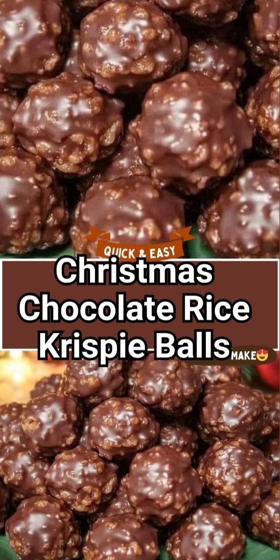 Festive Christmas Chocolate Rice Krispie Balls