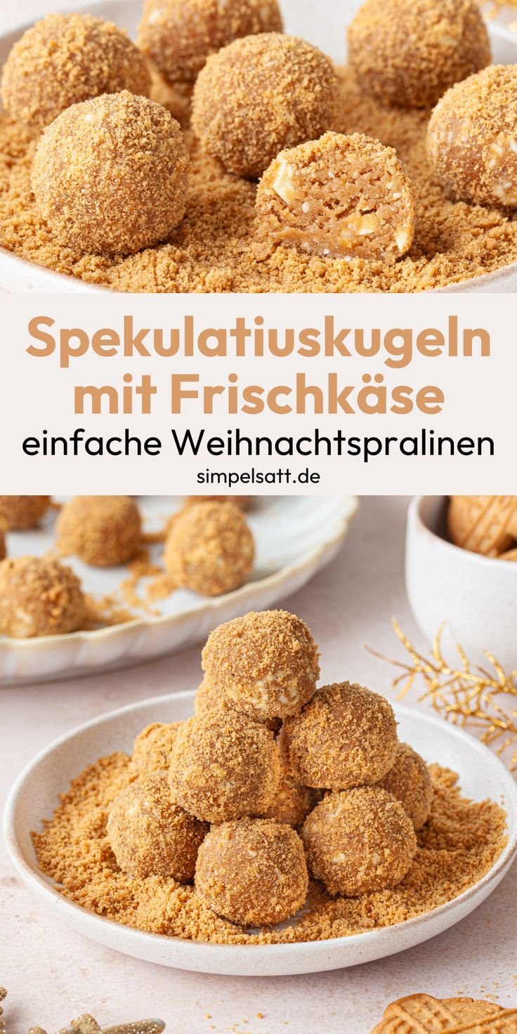 Einfache Spekulatiuskugeln - schnell mit Frischkäse