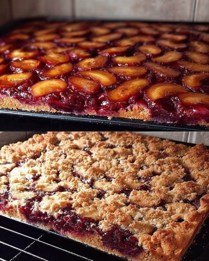 Ultrasaftiger Pflaumenkuchen vom Blech mit Streuseln
