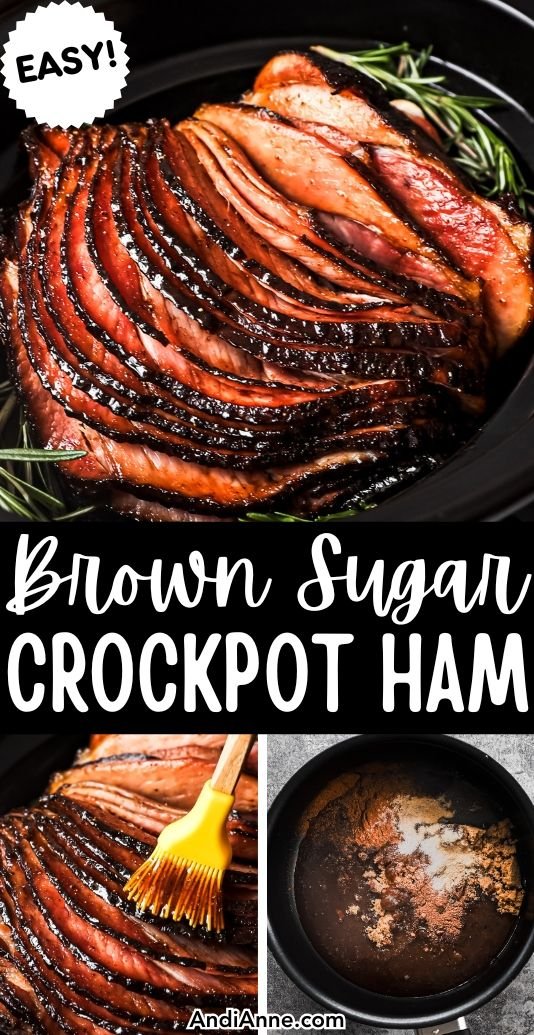Mouthwatering Crock Pot Ham with Pineapple & Brown Sugar | Thanksgiving ham crockpot recipes, Easy thanksgiving ham crockpot, Slow cooker ham recipes