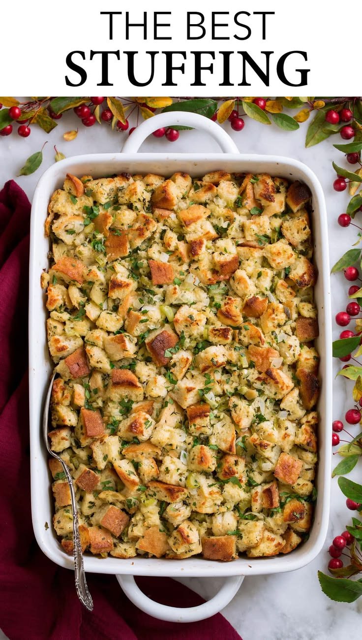 Classic Stuffing Recipe - Cooking Classy | Recipe for stuffing thanksgiving, How to make the best stuffing, Thanksgiving recipes side dishes