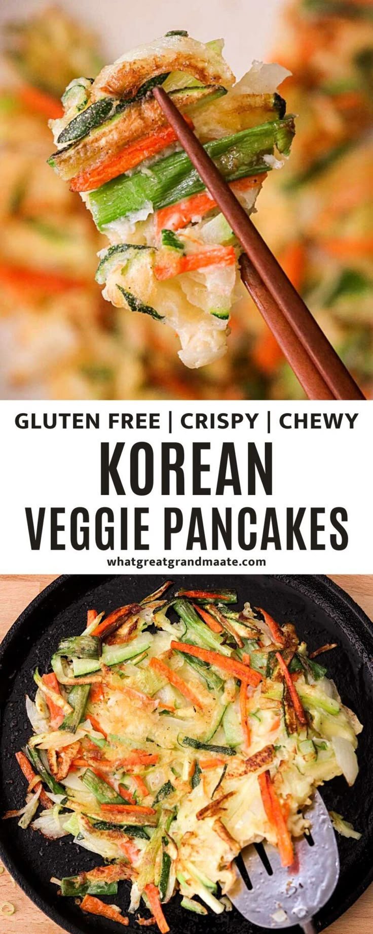Korean Vegetable Pancake Recipe | How to make korean vegetable pancake, Veggie pancakes, Korean food recipes