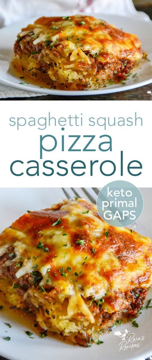 Spaghetti Squash Pizza Casserole :: primal, low-carb