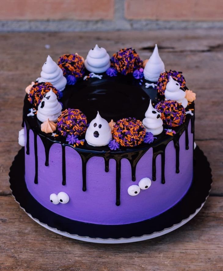 Bolo de Halloween: 90 fotos + tutoriais assustadores