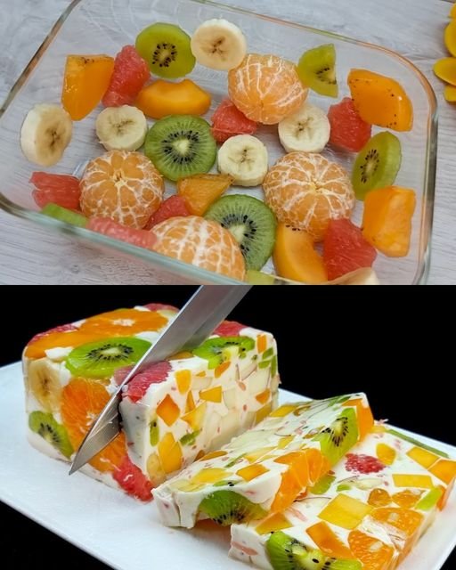 Milch- und Obstdessert ohne Gelatine