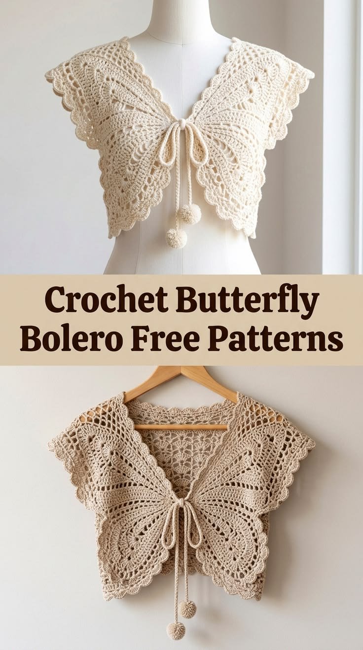 Crochet Butterfly Bolero