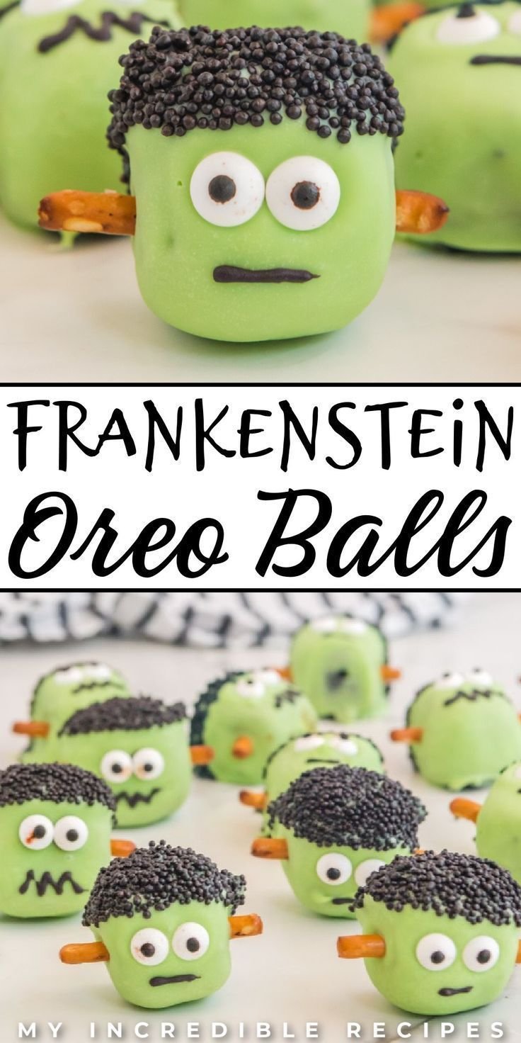 Frankenstein Oreo Balls Perfect for Halloween!