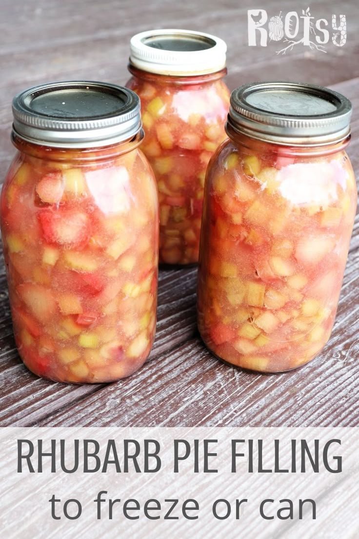 Homemade Rhubarb Pie Filling