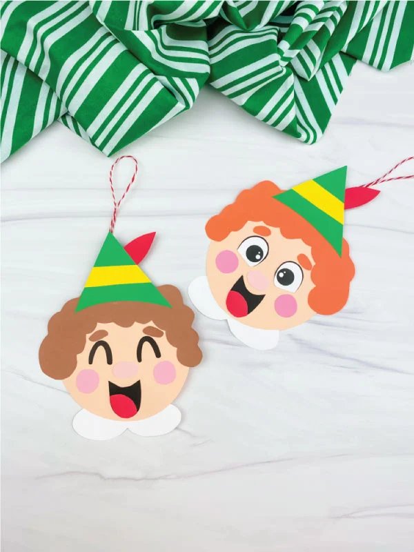 Buddy The Elf Ornament Craft [Free Template]