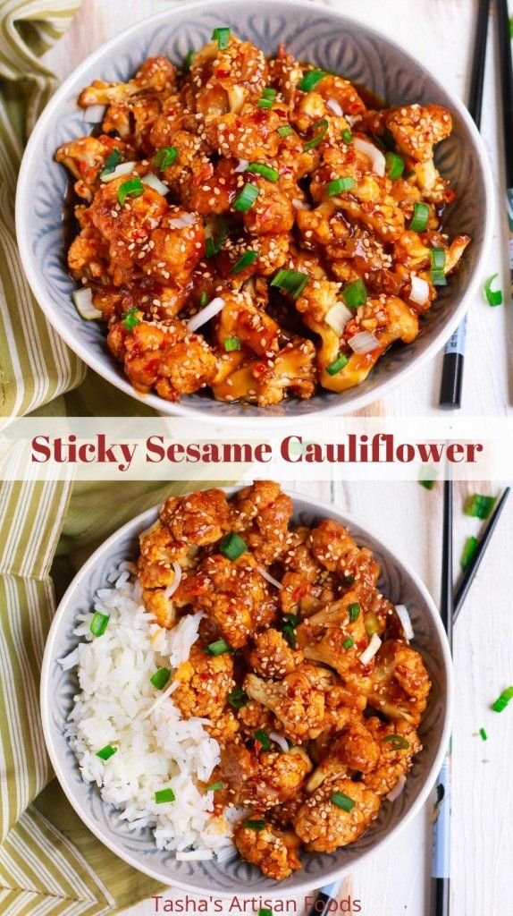 Sticky Sesame Cauliflower - Easy Glutenfree Vegan Friendly Recipe