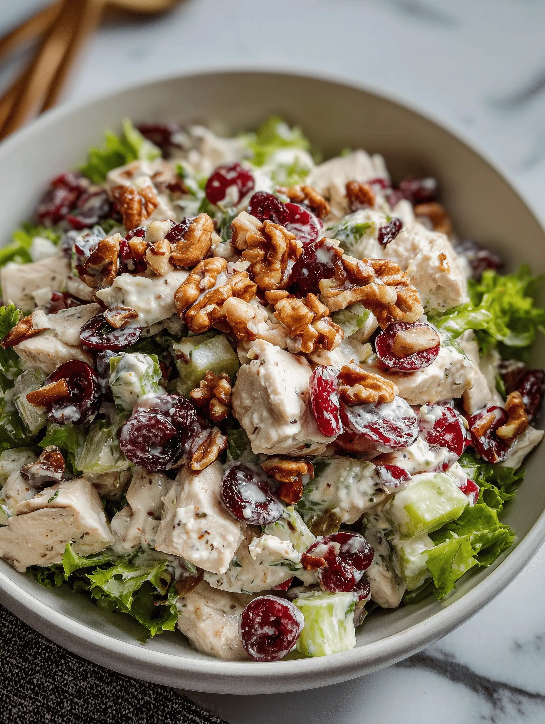 Cranberry Walnut Chicken Salad