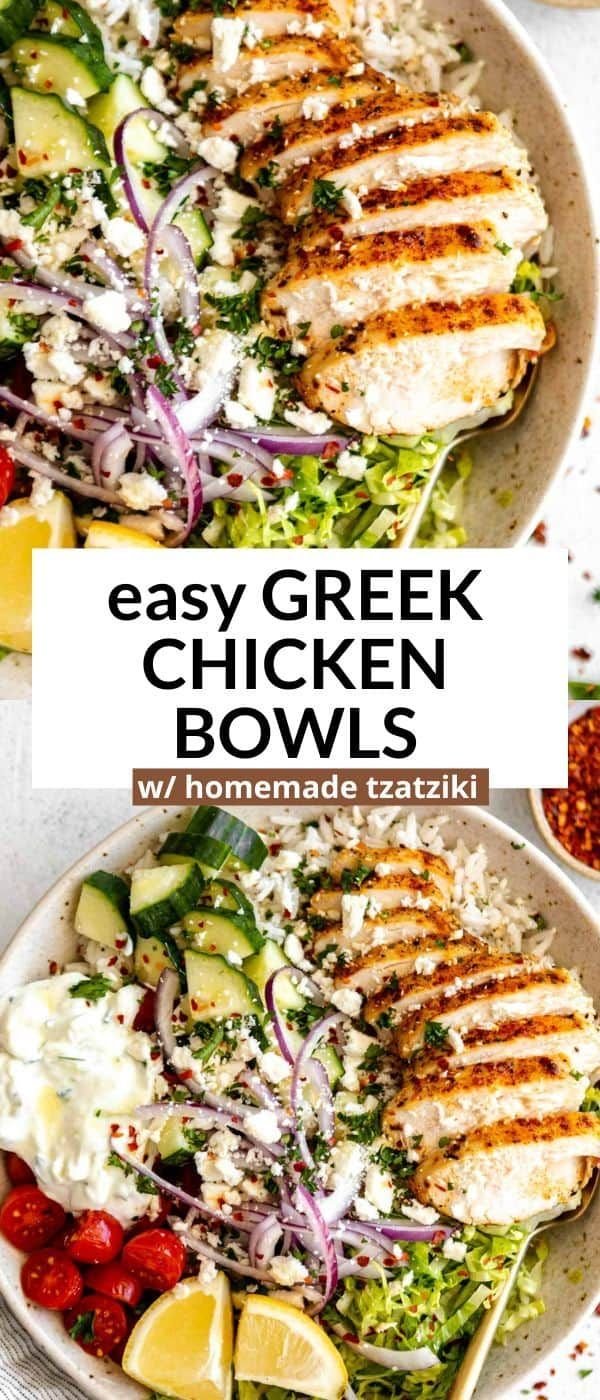 Lemon Herb Greek Chicken Bowls