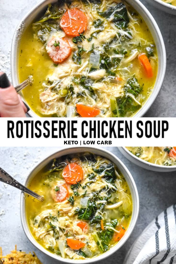 Rotisserie Chicken Soup (Low Carb + Paleo!)